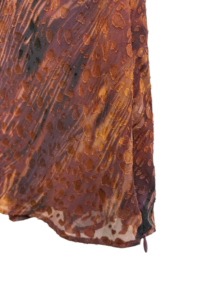 Coldwater Creek Abstract Print Chiffon Sleeveless Blouse XS - detail