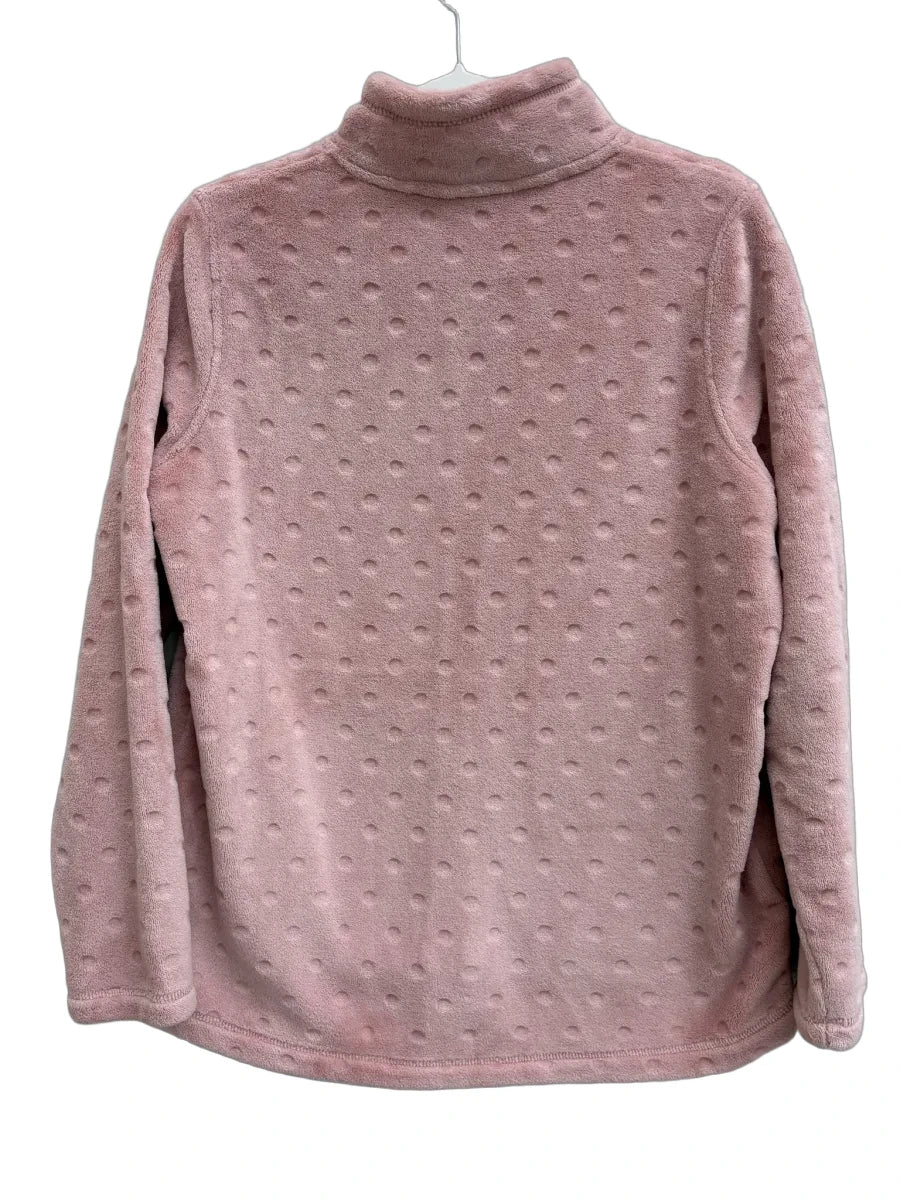 Jason Maxwell Pink Embossed Dot Fleece Full-Zip Jacket - back