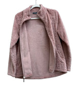 Jason Maxwell Pink Embossed Dot Fleece Full-Zip Jacket - detail