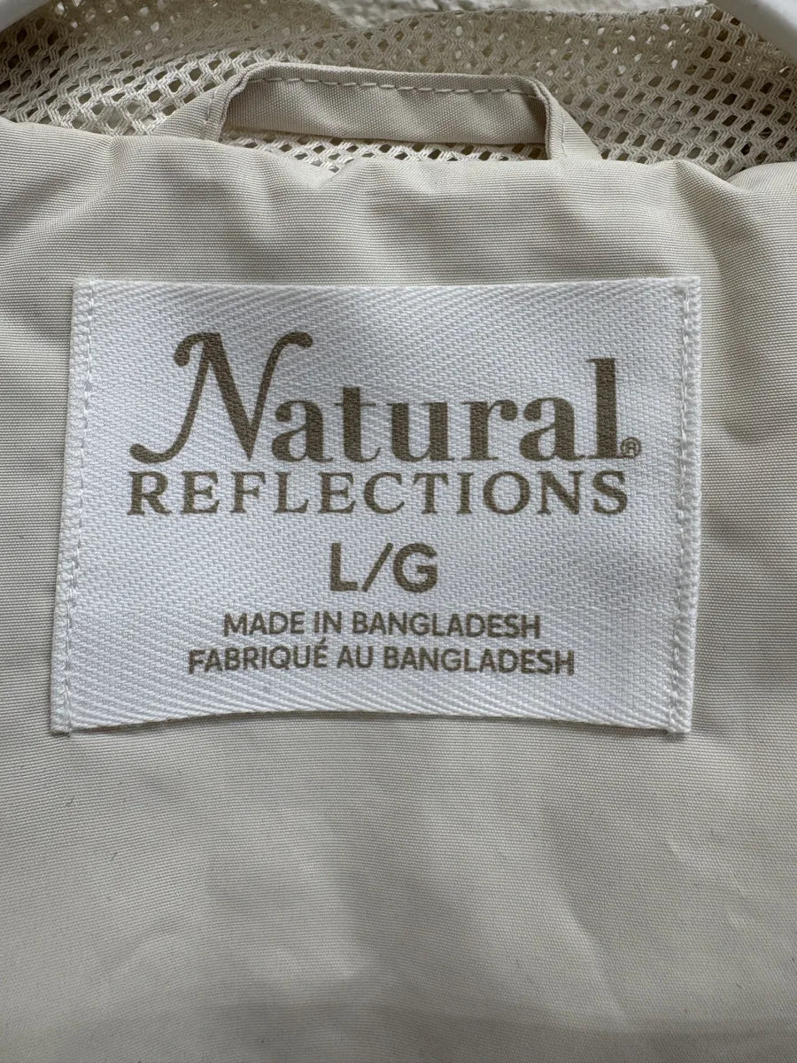 Natural Reflections Cream Essential Parka Jacket Hood - tag