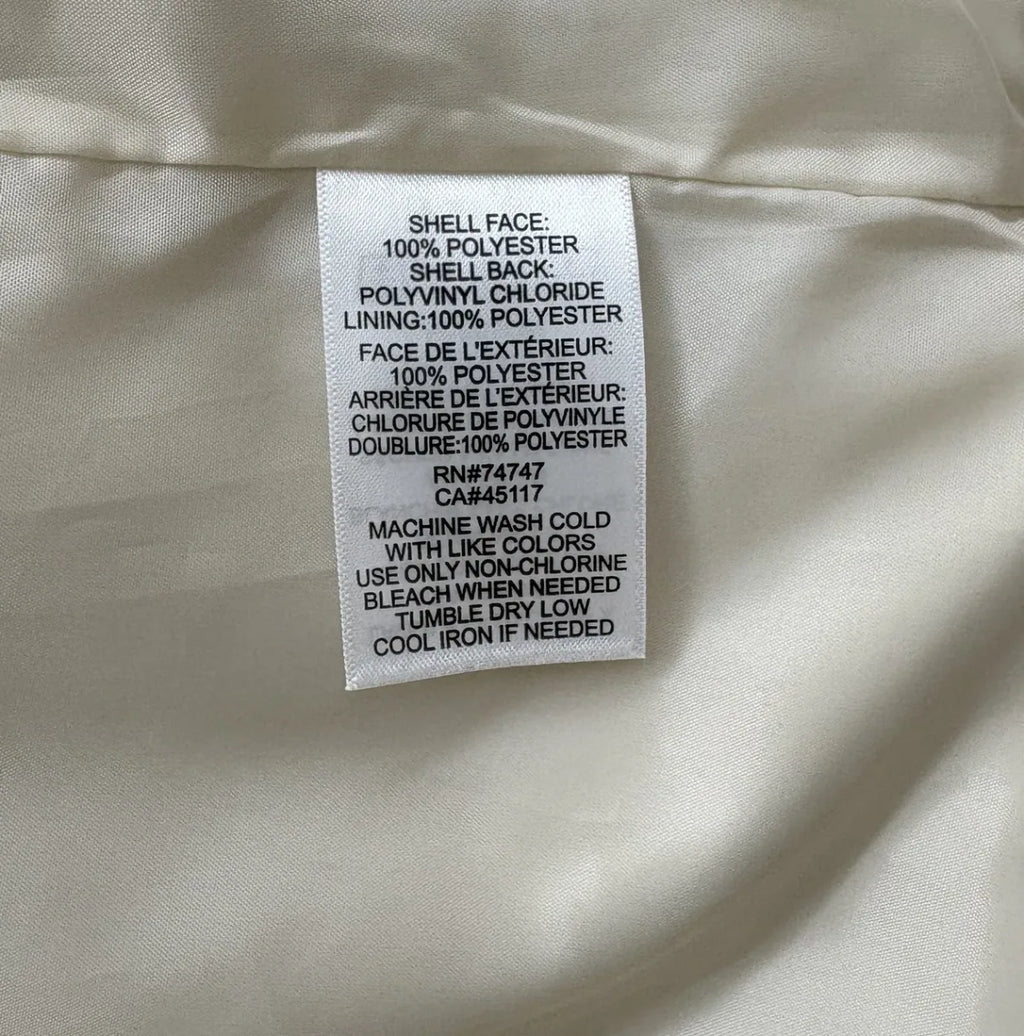 Natural Reflections Cream Essential Parka Jacket Hood - label