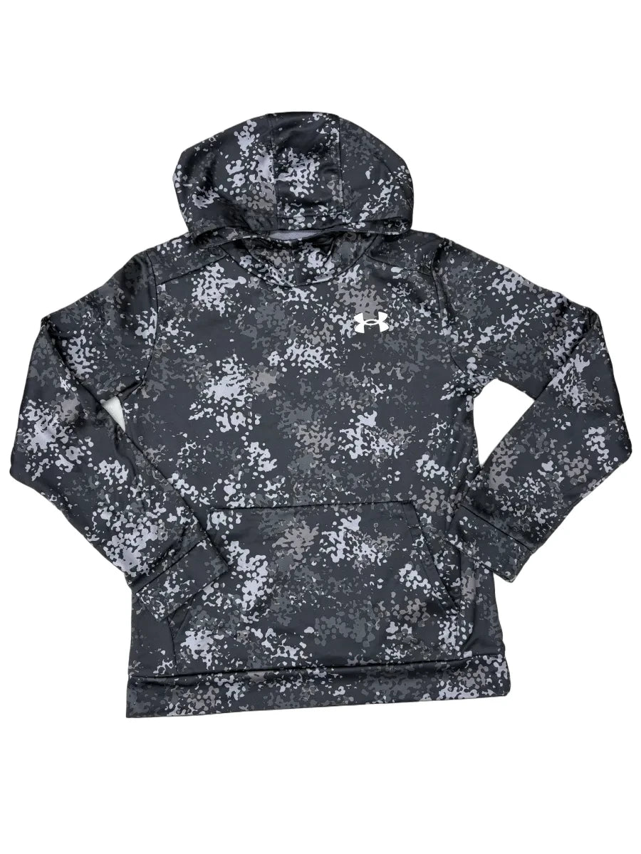 Under Armour Black Camo Print Youth Hoodie - front