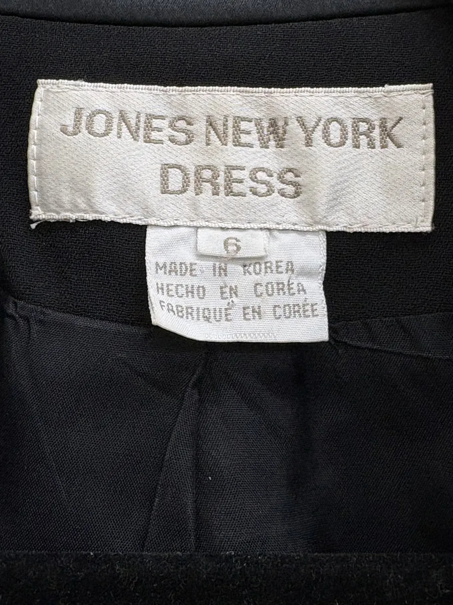 Jones New York Black Satin Lapel Blazer - tag