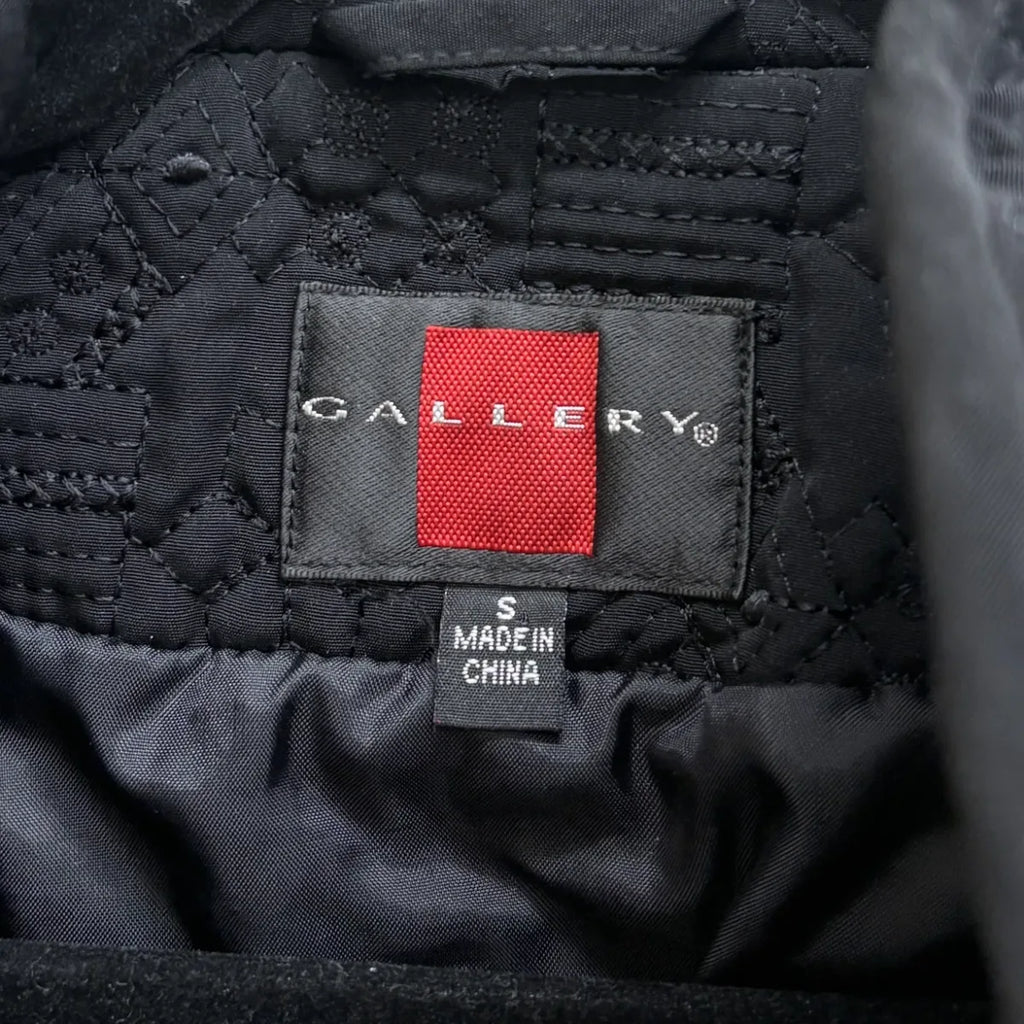 Black Embossed Quilted Zip-Front Jacket