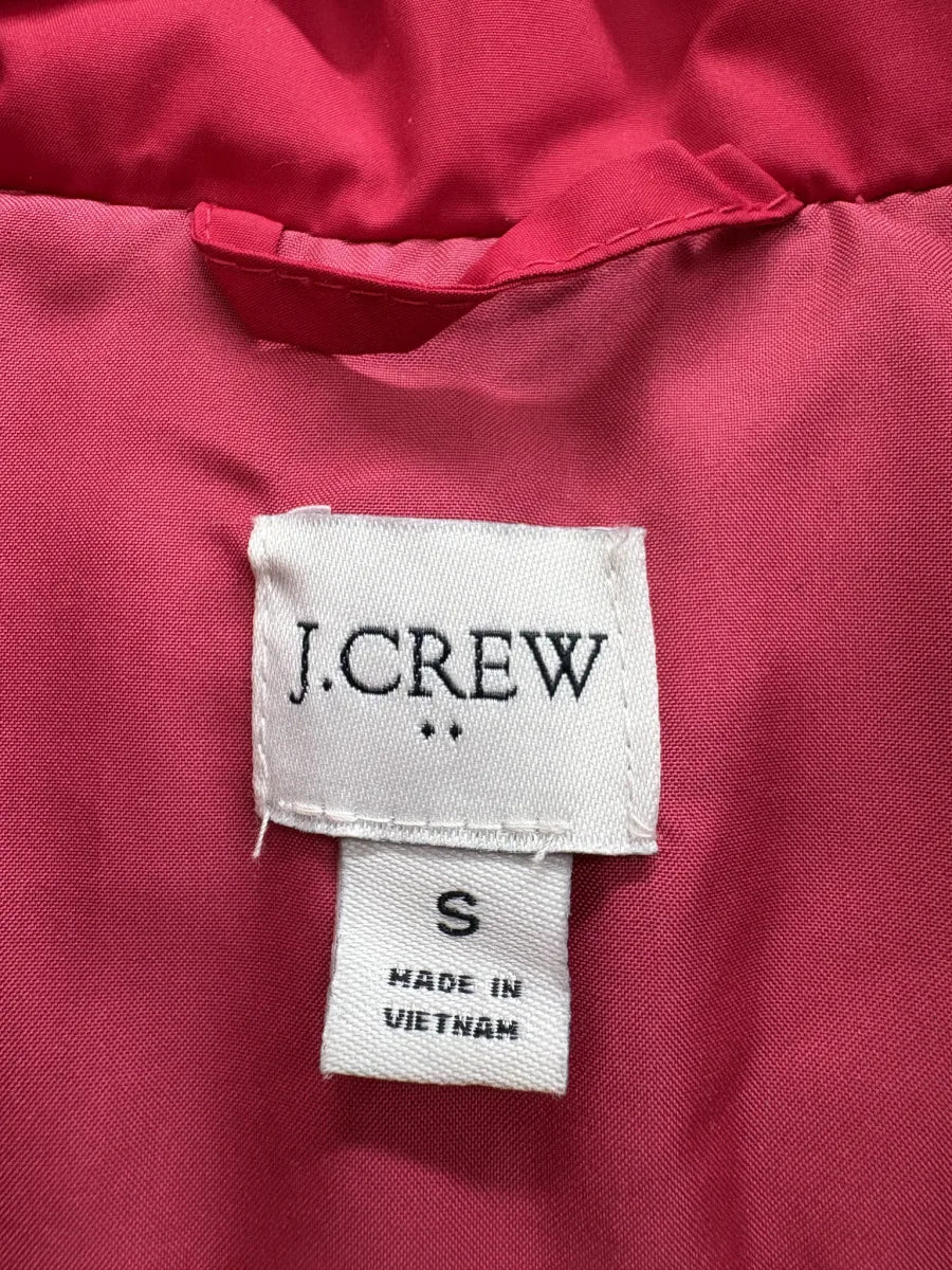 J.Crew Quilted Puffer Vest Raspberry Pink - tag