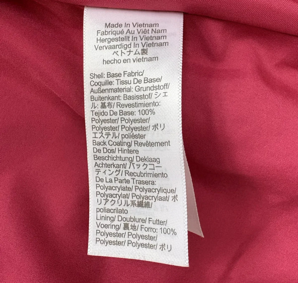 J.Crew Quilted Puffer Vest Raspberry Pink - label