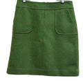 Talbots Wool Blend Mini Skirt Green - front