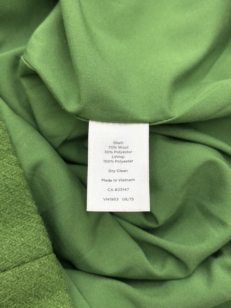 Talbots Wool Blend Mini Skirt Green - label