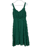 Eva Franco 3D Floral Applique A-Line Midi Dress Green - front