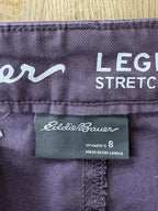 Eddie Bauer Legendwash Stretch Boyfriend Chino Purple - tag