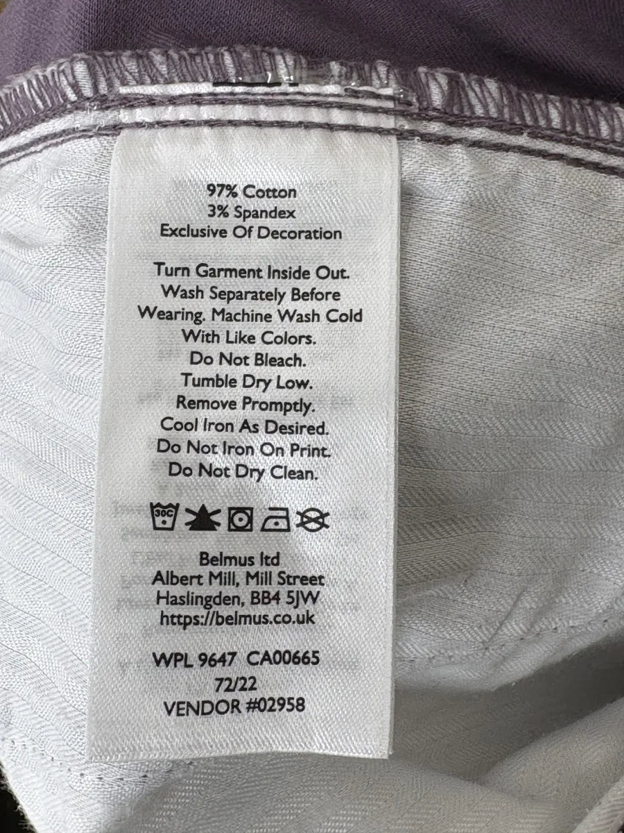 Eddie Bauer Legendwash Stretch Boyfriend Chino Purple - label