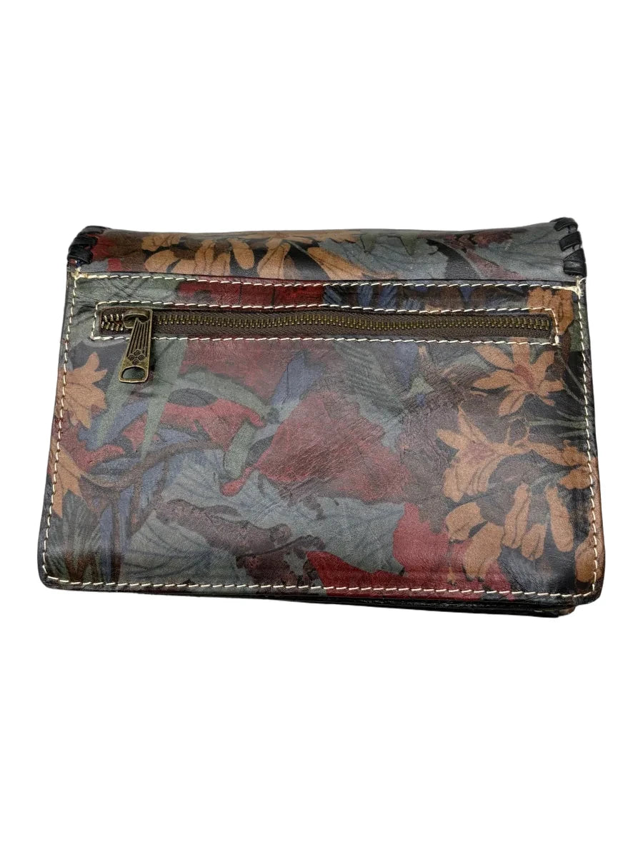 Patricia Nash Floral Print Leather Crossbody Bag - back