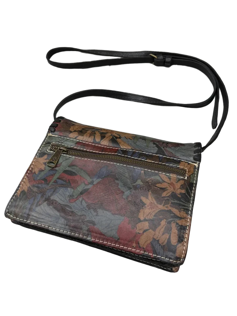 Patricia Nash Floral Print Leather Crossbody Bag - back