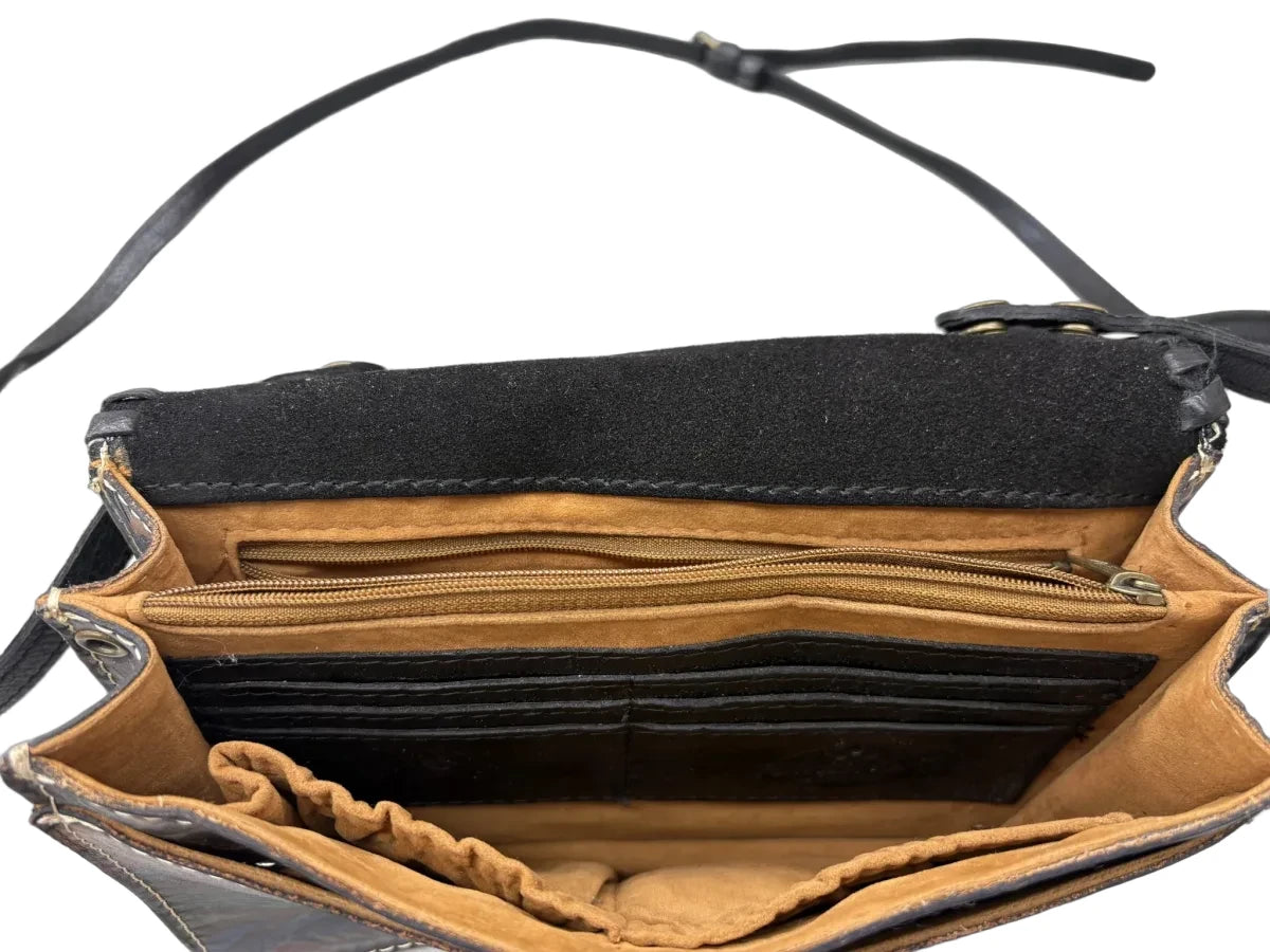 Patricia Nash Floral Print Leather Crossbody Bag - detail