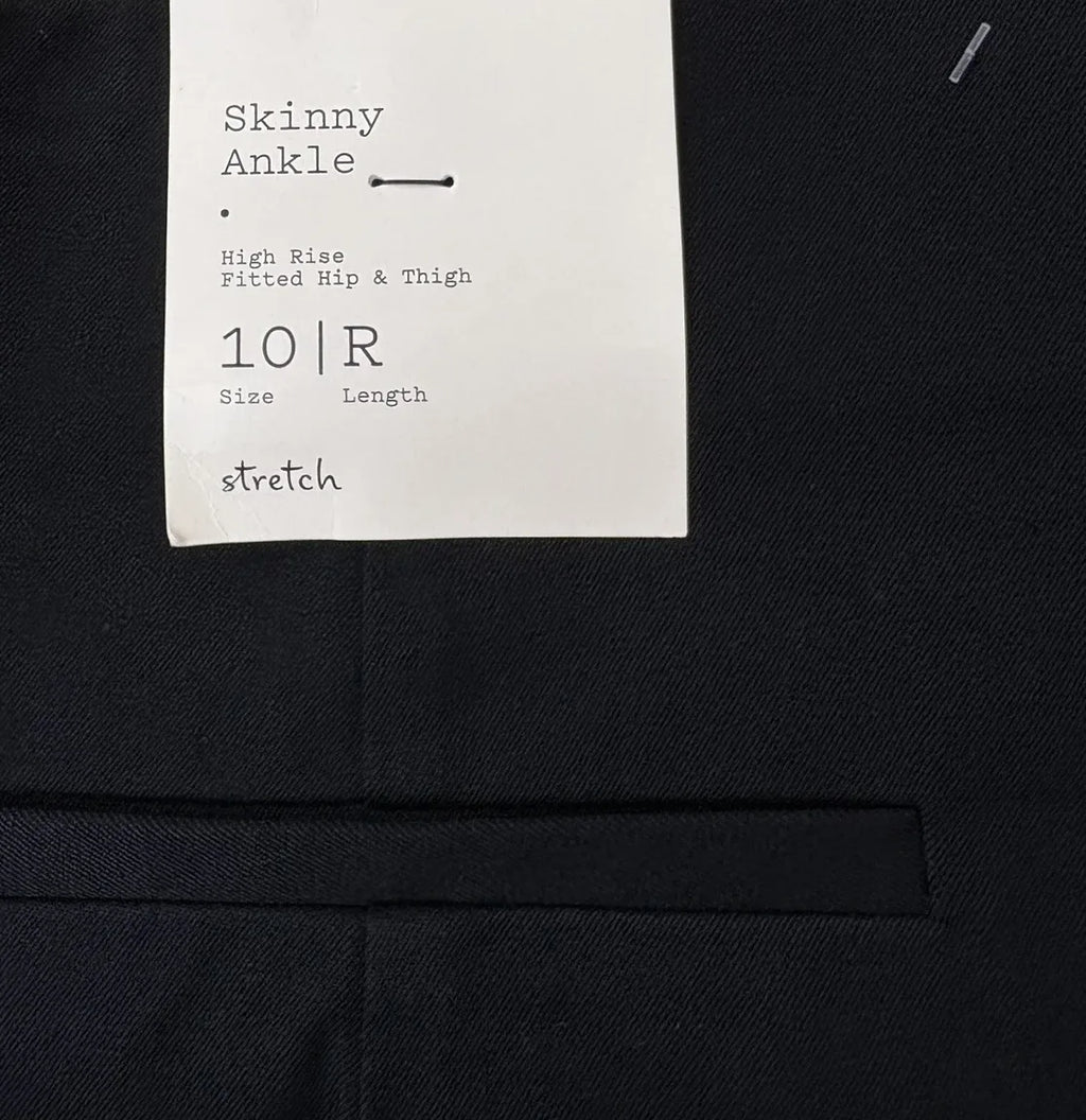A New Day Side-Zip Skinny Ankle Pants Black - tag