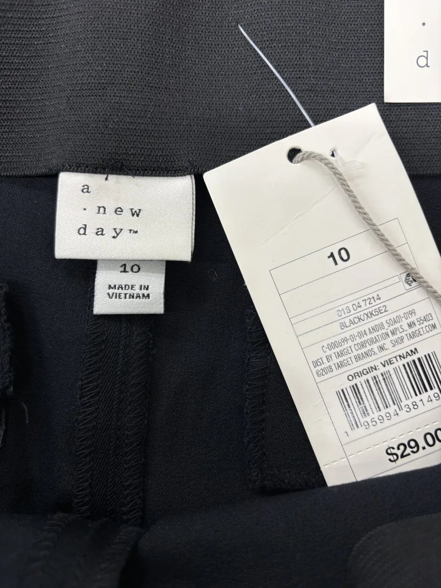 A New Day Side-Zip Skinny Ankle Pants Black - tag