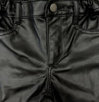 Gap 70s Flare Faux Leather Pants Black - detail