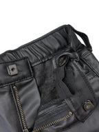 Gap 70s Flare Faux Leather Pants Black - detail
