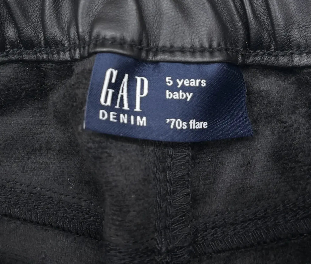 Gap 70s Flare Faux Leather Pants Black - tag