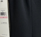 Calvin Klein V-Neck Sleeveless Fit and Flare Midi Dress Black - label