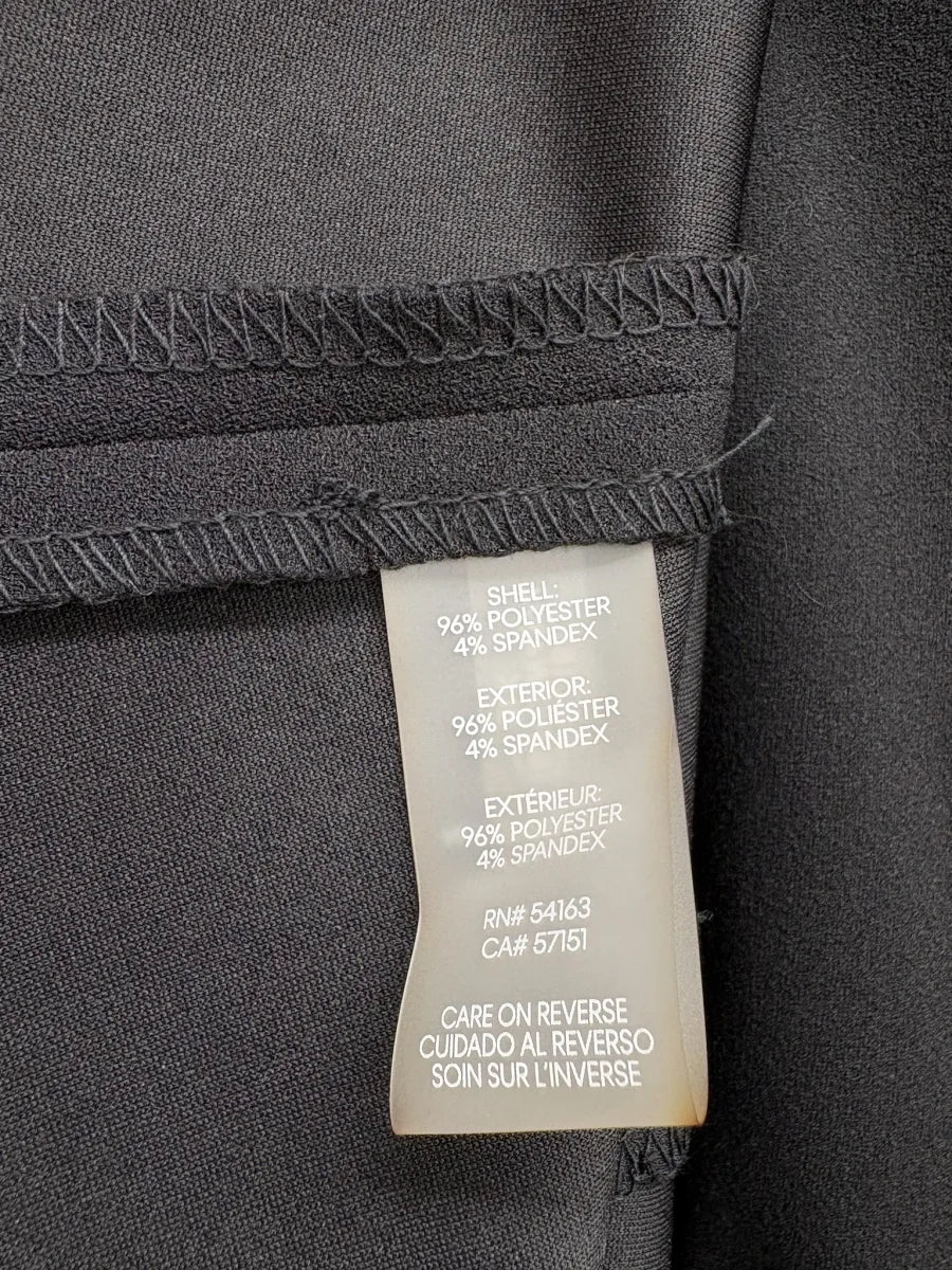 Calvin Klein V-Neck Sleeveless Fit and Flare Midi Dress Black - tag