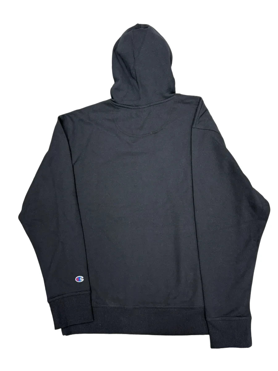 Champion Powerblend Script Logo Pullover Hoodie Black - back