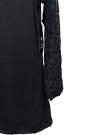 NIC+ZOE Lace Sleeve Knit Top Black - detail