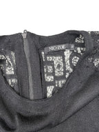 NIC+ZOE Lace Sleeve Knit Top Black - label