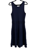 Eliza J Knit Fit and Flare Sleeveless Dress Navy - front