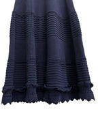 Eliza J Knit Fit and Flare Sleeveless Dress Navy - detail