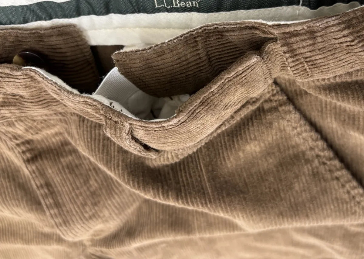 L.L.Bean Corduroy Comfort Waist Pants Brown - label