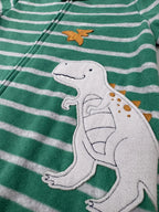 Carter's Dinosaur Print Fleece Footed Sleeper Pajama Green - detail