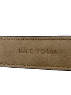 Talbots Braided Leather Belt Gold-Tone Buckle - label