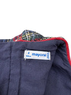 Mayoral Tartan Plaid Tweed A-Line Dress Navy - tag