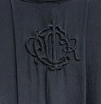 Vintage Christian Dior Silk Short Sleeve Blouse Black - detail