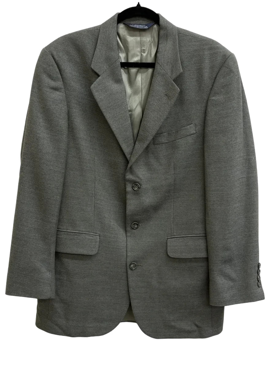 Lands' End Lambswool Two-Button Blazer Gray - front