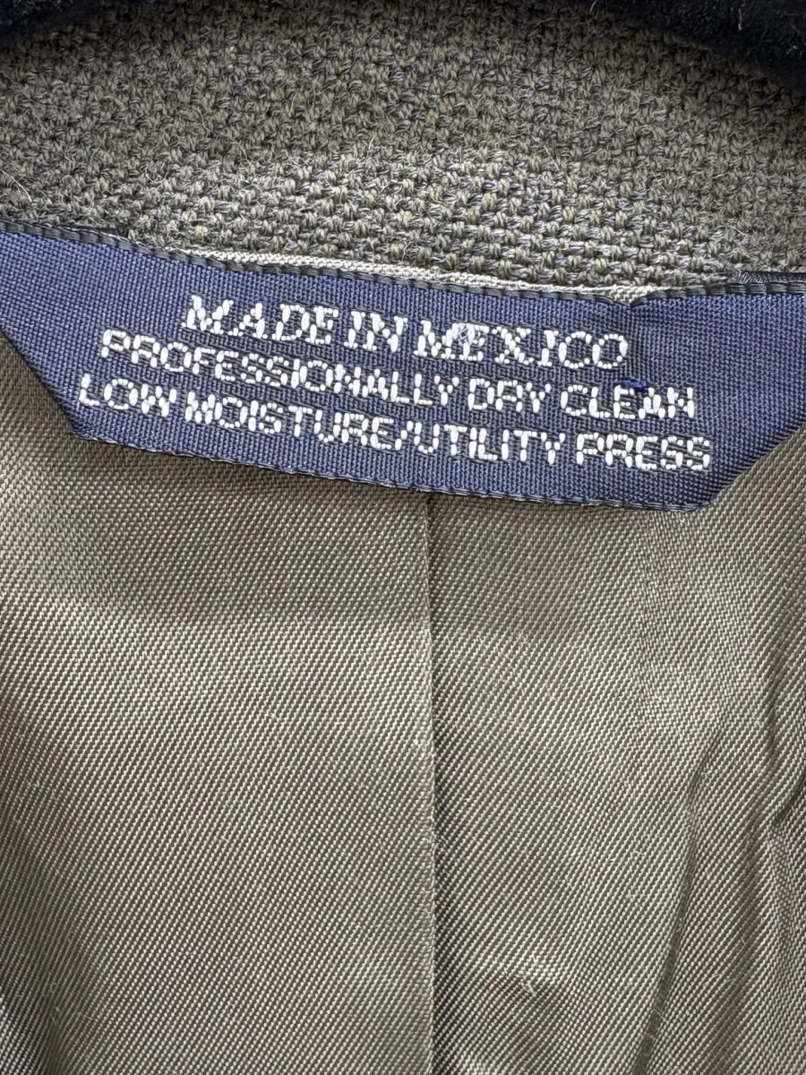 Lands' End Lambswool Two-Button Blazer Gray - label