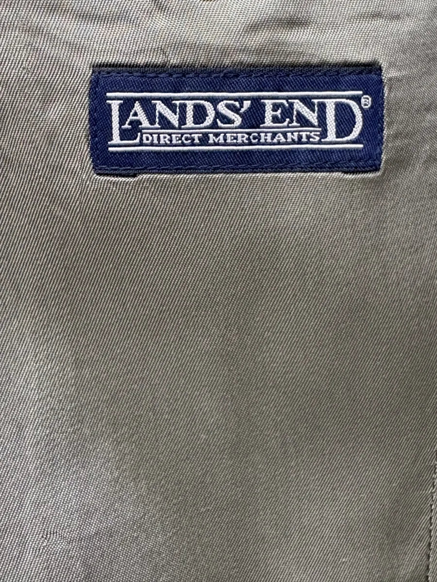 Lands' End Lambswool Two-Button Blazer Gray - tag
