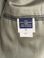 Lands' End Lambswool Two-Button Blazer Gray - tag