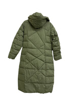 Orolay Long Quilted Puffer Coat Olive Green - back
