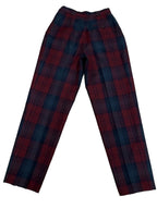 Alanni by Donny Brook Wool Plaid Vintage Trousers Burgundy - back