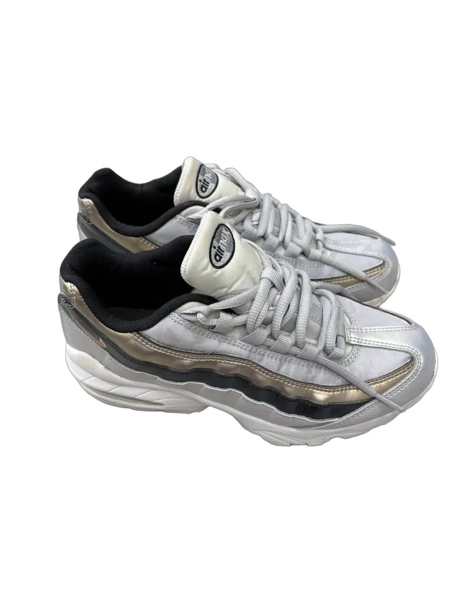 Nike Air Max 95 Sneaker Silver Black Gold Kids - front