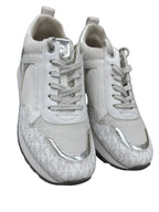 Michael Kors Allie Trainer Sneaker White Silver - front