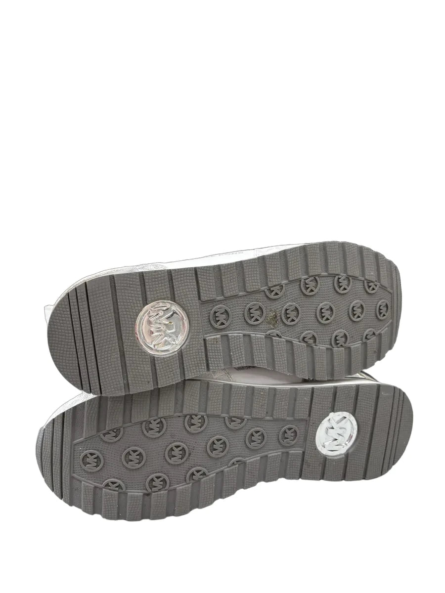Michael Kors Allie Trainer Sneaker White Silver - back