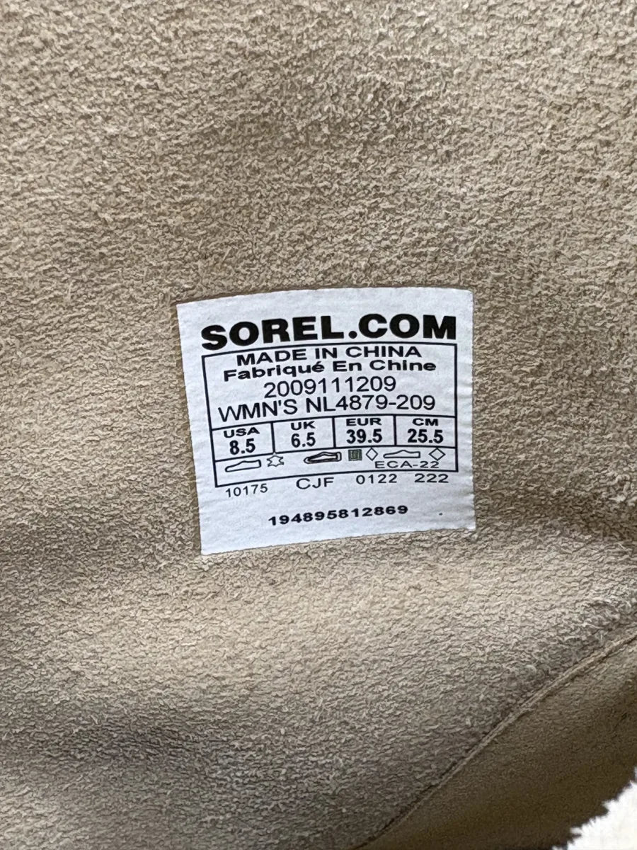 Sorel Explorer Next Lace-Up Suede Boot Beige - tag