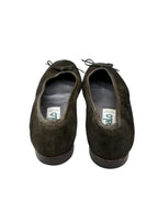 gaLo Suede Ballet Flat Dark Olive Green - back