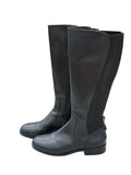 Cole Haan Black Leather Knee-High Riding Boots - detail