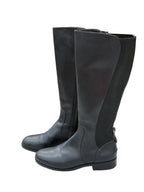 Cole Haan Black Leather Knee-High Riding Boots - detail