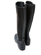 Cole Haan Black Leather Knee-High Riding Boots - back