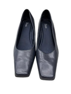 Bass Tristie Navy Leather Kitten Heel Pumps - front
